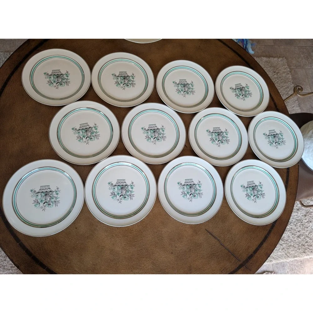 Vintage 1941 Taylor Smith Taylor 8414 Dinnerware Set – 90+ Pcs Basket of Flowers